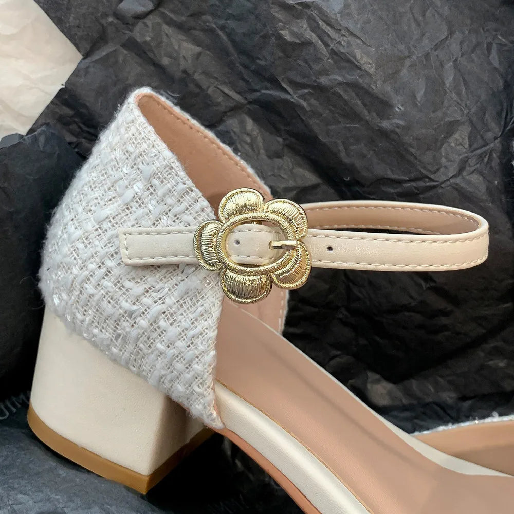 genuine leather fabric patchwork ankle strap flats sandals round toe casual espadrilles shoes