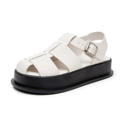 Roman Sandals Closed toe Leisure Thick Soled Woven Shoes Sandals