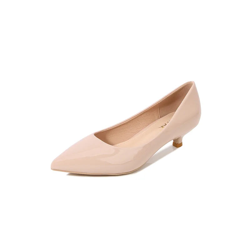 elegant patent leather shoes pointed toe candy color low heel pumps shallow mouth single leather pumps big size 43