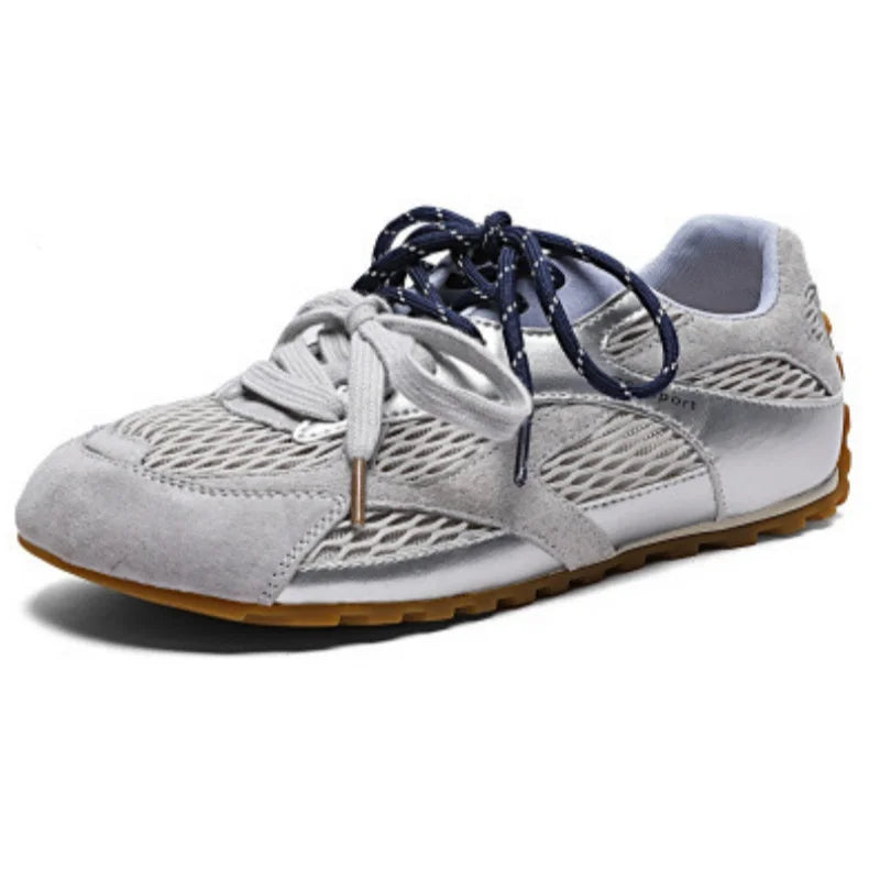 Outdoor Running Shoes Comfortable Lace Up Sneakers Casual Flats Soft Flat Sneakers Shoes