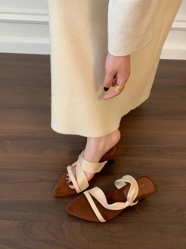 Womens Shoes Open Toe Sandal Clogs Wedge All-Match High Heels Peep Girls Pointed Platform Retr