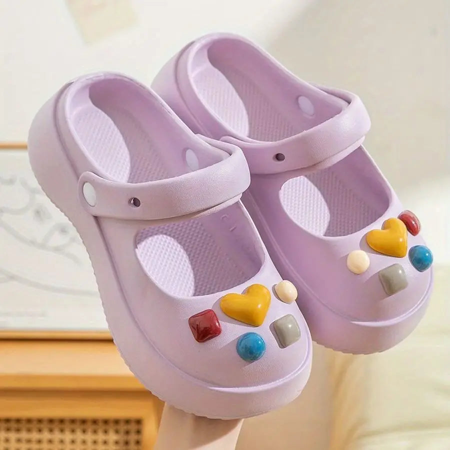 Platform Kawaii Slides Shoes Cute White Slippers and Sandals on Beach Thick Normal Top Designs Vip 39