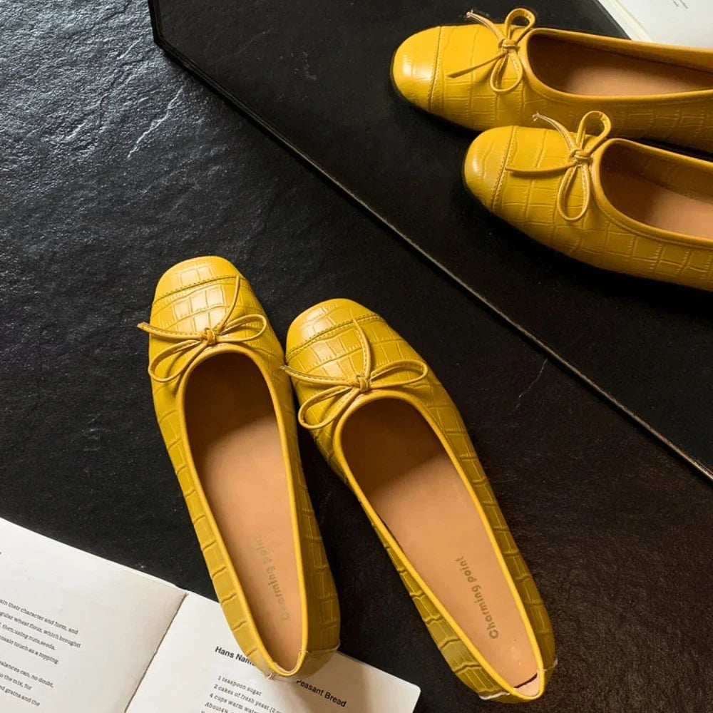 and ballet flat shoes bow and comfortable work shoes work shoes single shoes flats