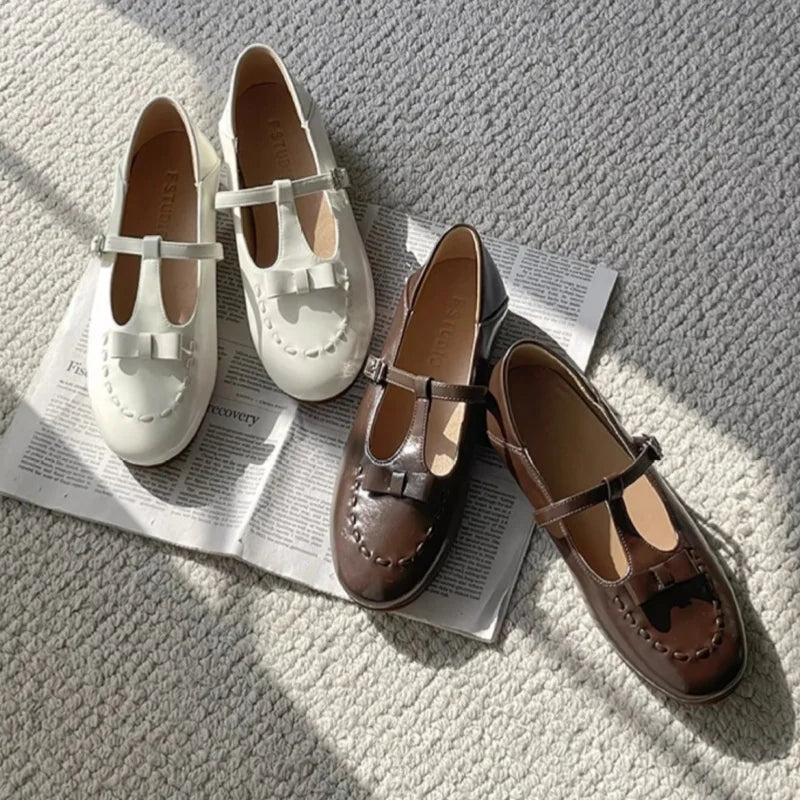 Pointed Toe Buckle Strap Flat Shoes Roman Retro Solid Color Casual Shallow Mouth Flats Comfy Soft Flat Shoes