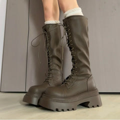 Flats Platform High Boots Shoes