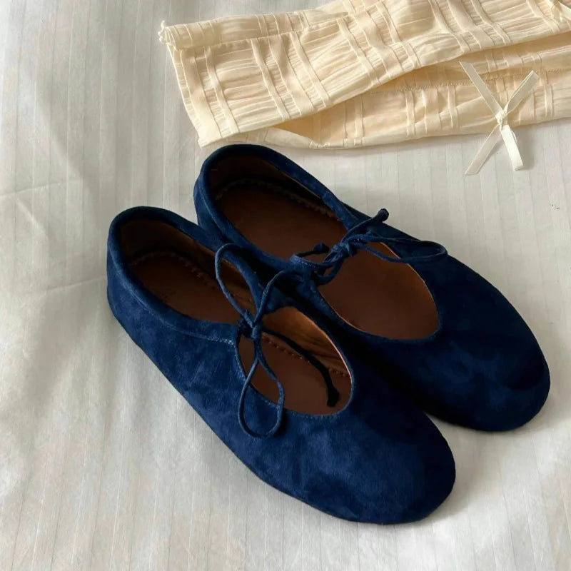 Lace Up Mary Janes Flats Shoes