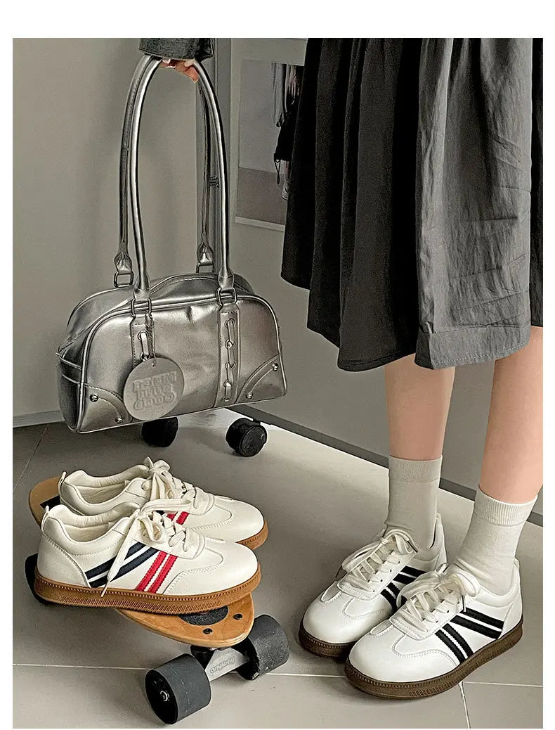 Retro Design Low Top Thick Soled Casual Sports Shoes