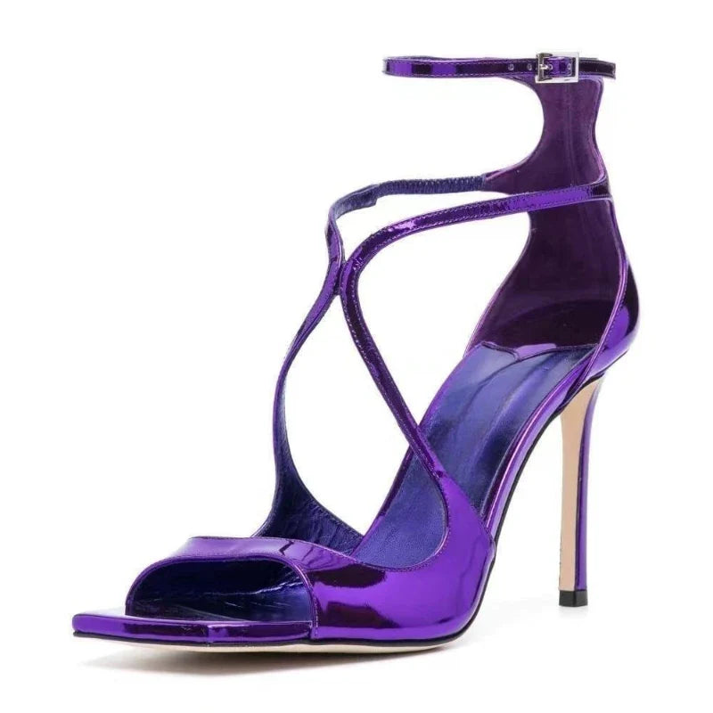 High-quality Hollow Slim High Heel Fish Mouth Sandals