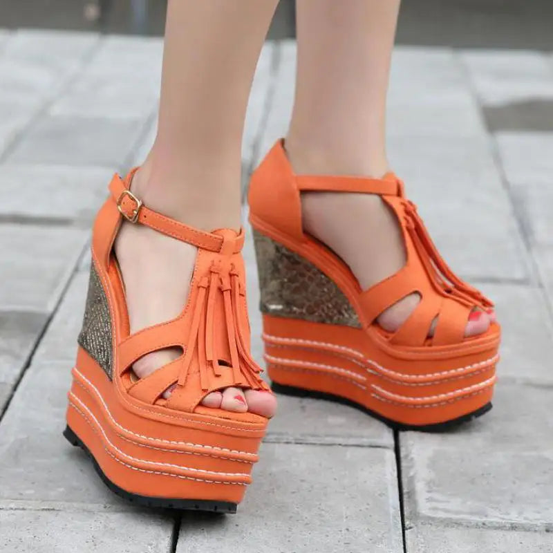 16cm High Heels Sandals shoes Candy Color Shoes