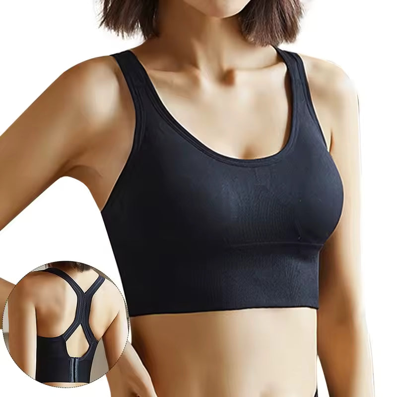Push Up Crop Top Fitness Hollow Breathable Running Athletic Sportswear Corset Sports Bra