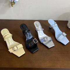 Ankle Strap High Heels Pumps Shoes In Shallow Footwear Party Thin Heels Shoes Sandals