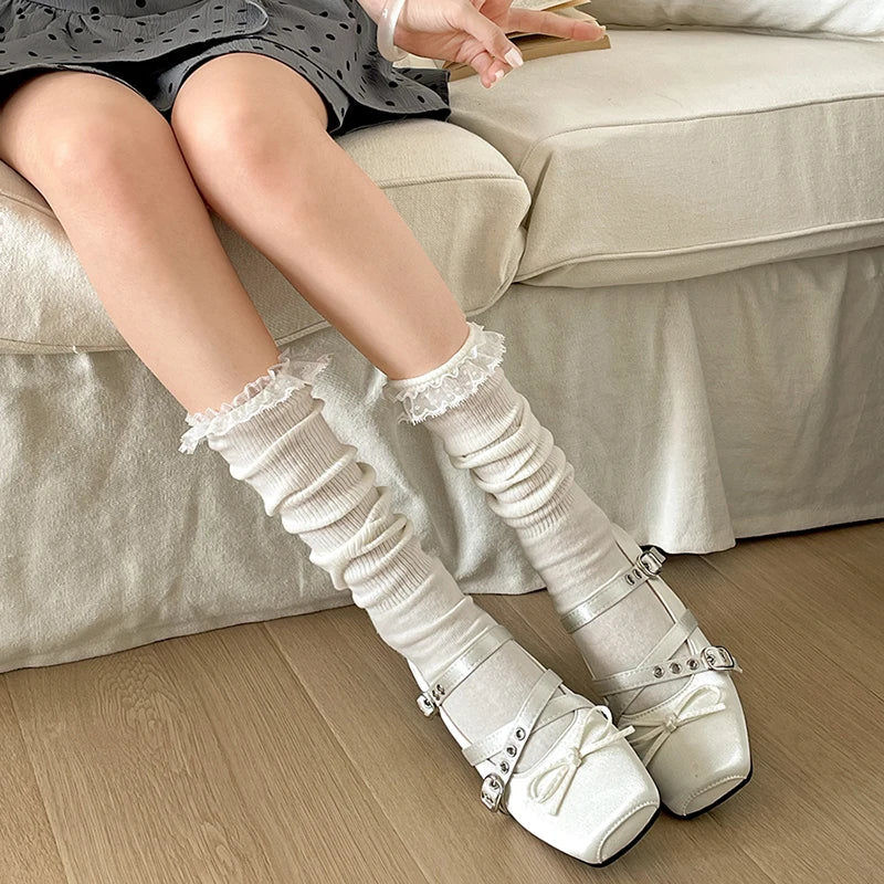 Butterfly-knot Flat Mary Jane Comfort Soft Sole Elegnat Square Toe Dress Ballets Shoes