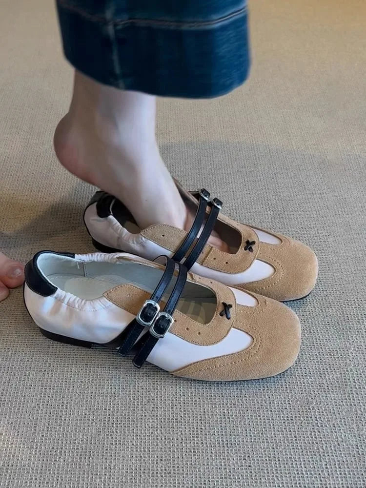 Flats Sports Shoes Sneakers Casual Shallow Loafers Shoes Walking Ballet Trend Sneakers
