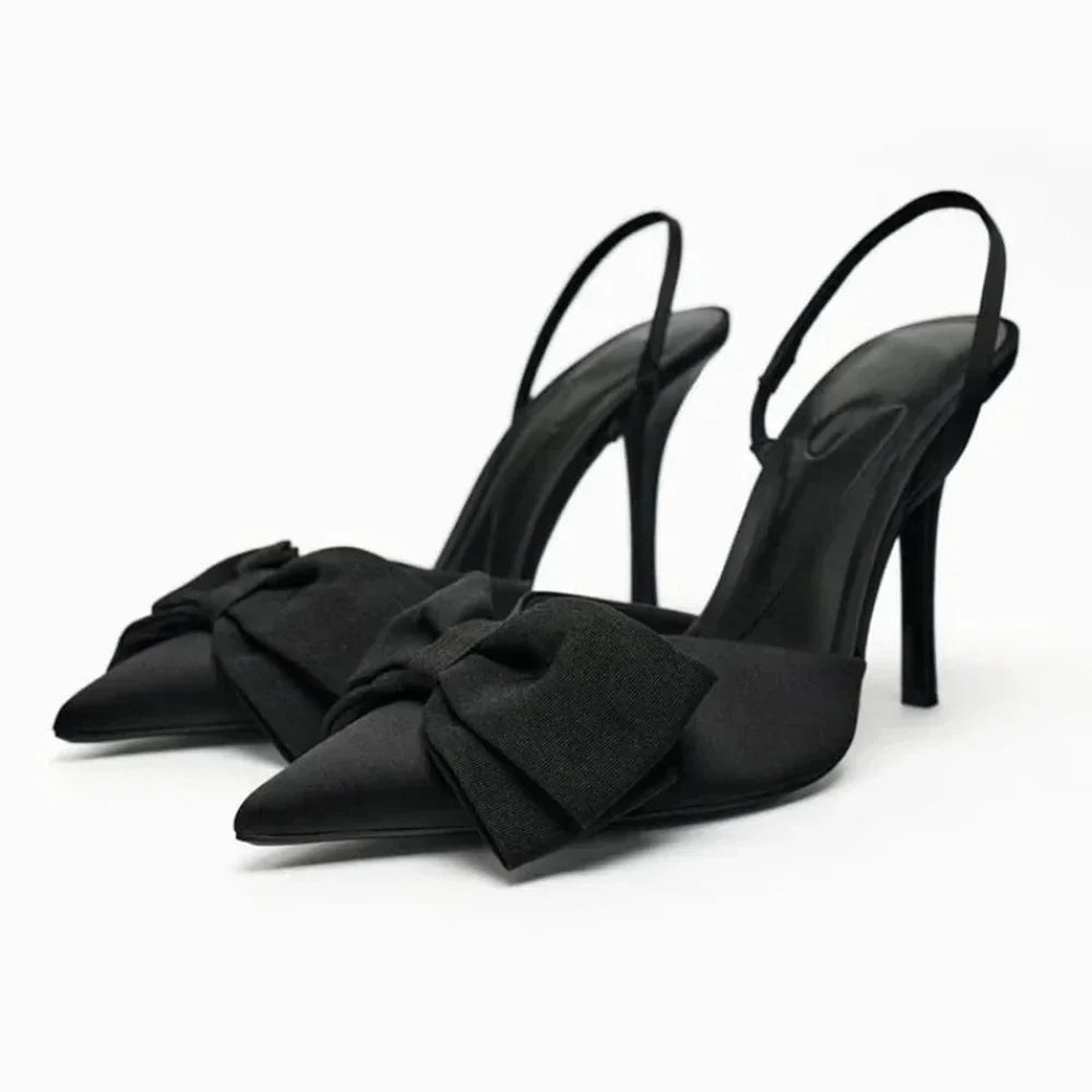 Cross Upper Pumps Slingbacks Point Head Spike Kitten Heels Sandals