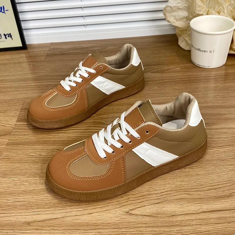 shoes lace-up outdoor walking shoes sneakers comfortable flat shoes