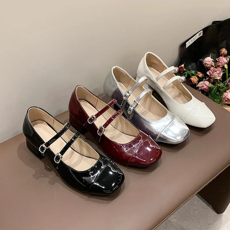Lolita Mary Jane Shoes Causal Formal Versatile High Heel Shoes Wedding Party Elegant Dress Pumps