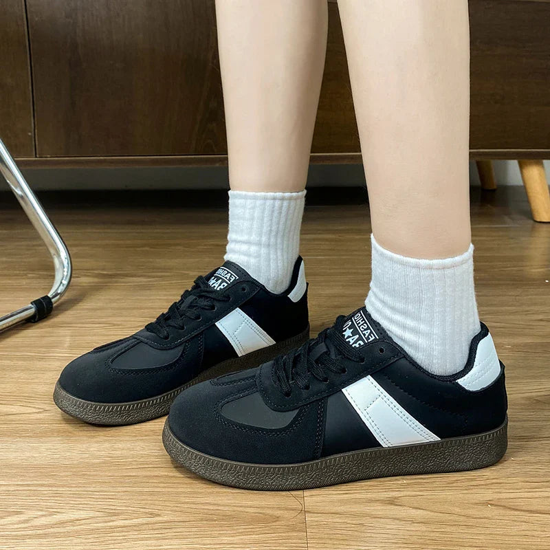 shoes lace-up outdoor walking shoes sneakers comfortable flat shoes