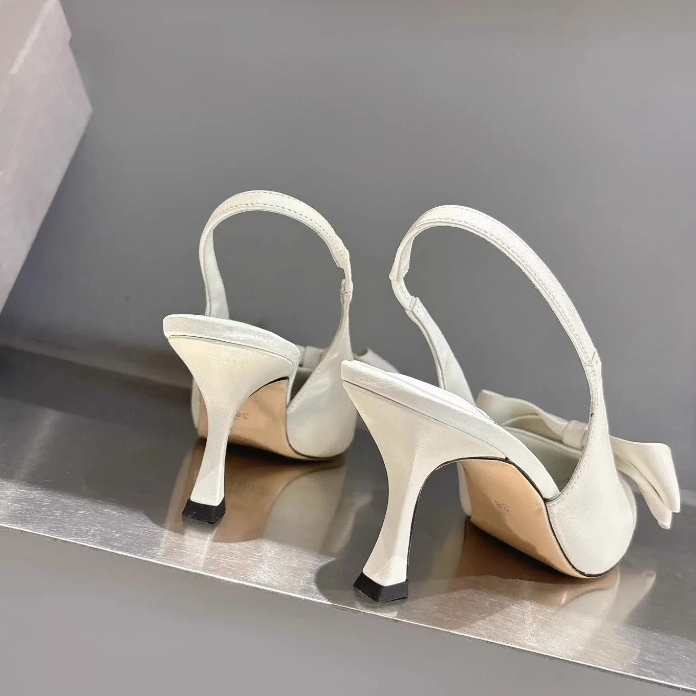 High Heel Bow Pointed Toe Stiletto Sandals Shoes