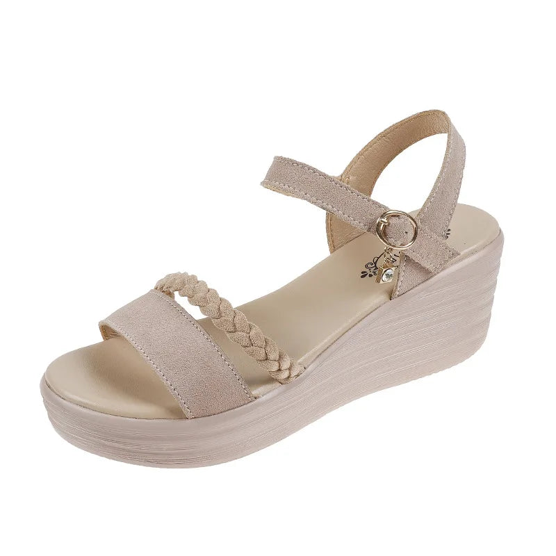 Small Size 31 32 33 41 42 43 44 Platform Wedge High Heel Shoes Open Toe Heels