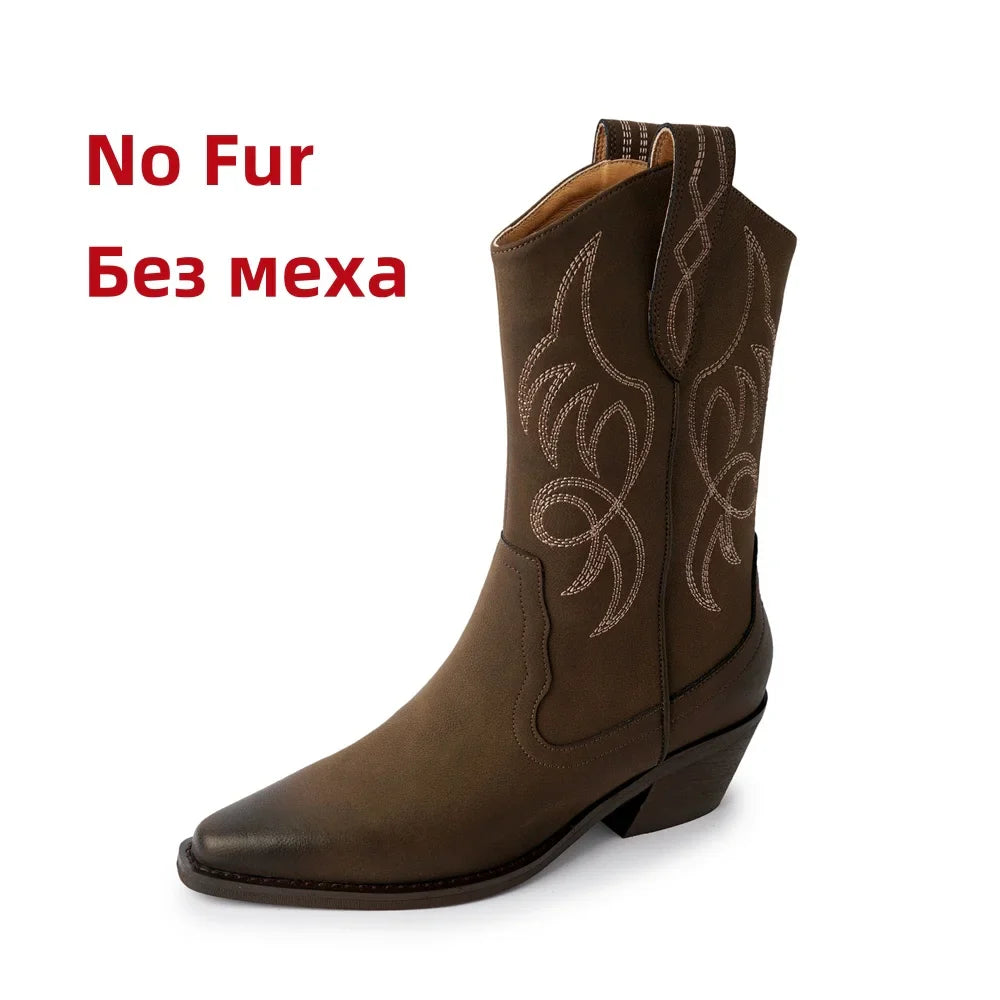 Embroidered Western Cowboy Boots