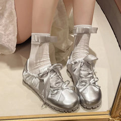 Sneakers Flats Shoes Comfort Lace Up Non Slip Flats Outdoor Walk Shoes