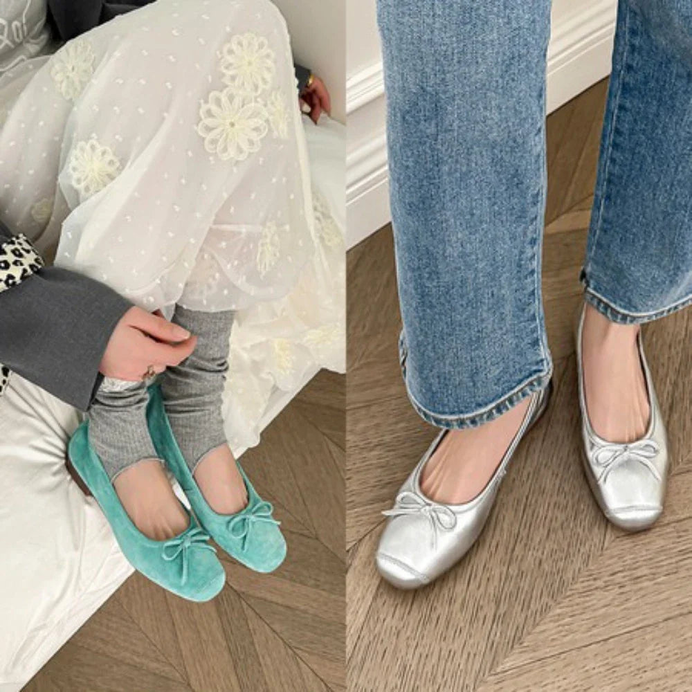 and ballet flat shoes work professional leather single shoes shoes ladies