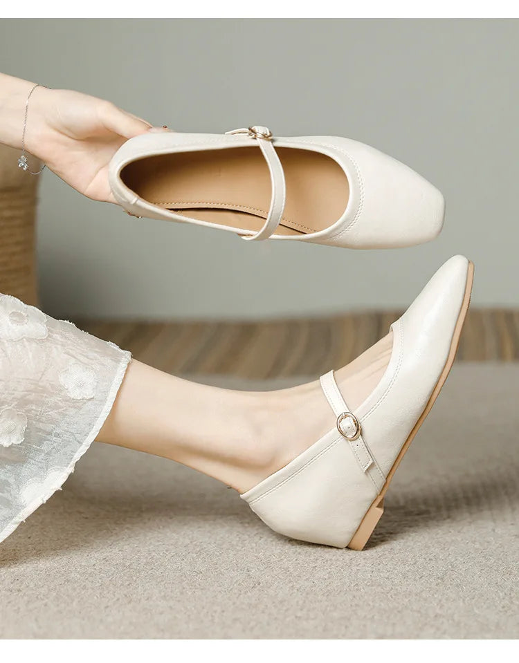 mary janes shoes woman height increasing flats soft leather ankle belt mocasines elevator shoes zapatos de mujer 2025