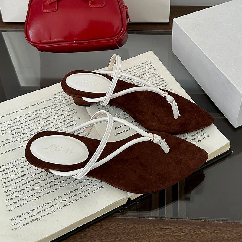 Flip flops Heeled Sandals Pumps Pointed Toe Low Heel Slides Slippers Shoes