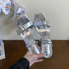 Ankle Strap High Heels Pumps Shoes In Shallow Footwear Party Thin Heels Shoes Sandals