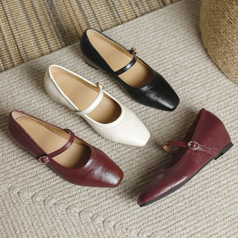 mary janes shoes woman height increasing flats soft leather ankle belt mocasines elevator shoes zapatos de mujer 2025