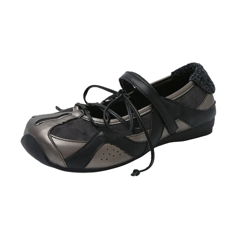 Sport Shoes Flats Sneaker Loafers Shoes Lace Up Ballet Running Zapatillas Mujer