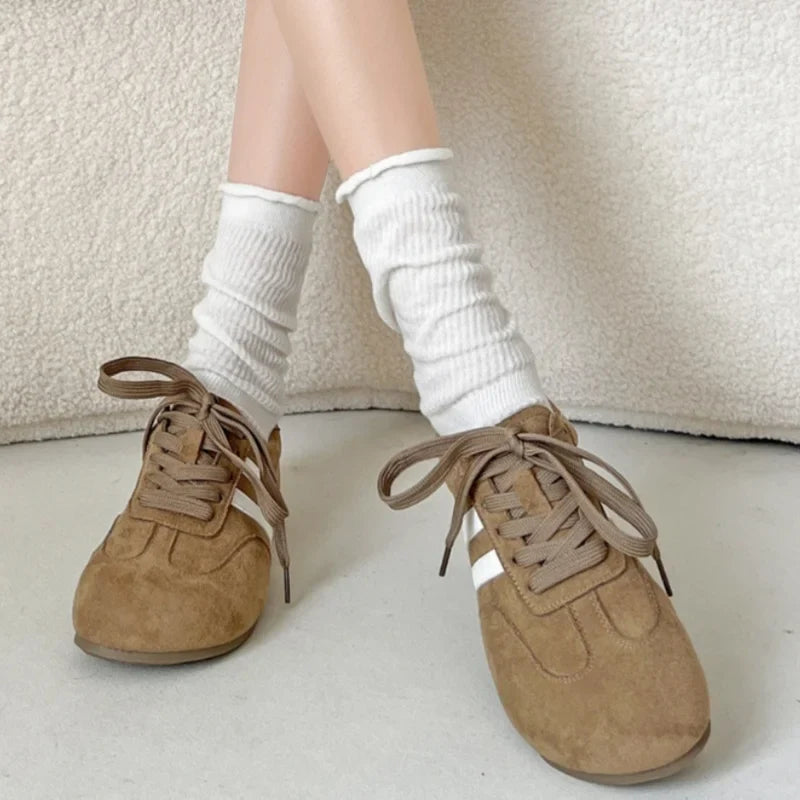 Casual Sneakers Popular Retro German Training Shoes Niche Comfortable Soft Soled Flat Shoes Versatile Single Shoes