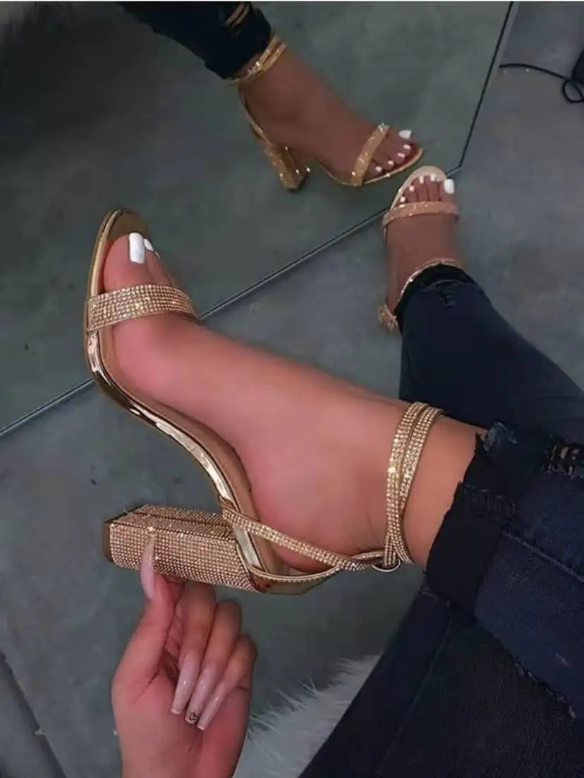 Transparent High Heels Pointed Toe Slip-on Wedding Party Brand Shoes