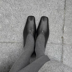 Footwear Square head Flats Mary Janes Shoes Shallow Buckle Strap Ballet Flats Shoes