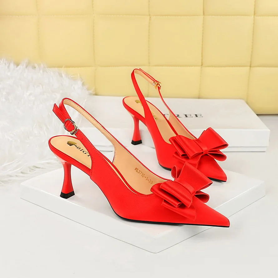 Beige Heeled Sandals Wedding Shoes Shallow Mouth Black High Lace Up Comfort Party Girls Stiletto Clear Pointed Rubber Silk