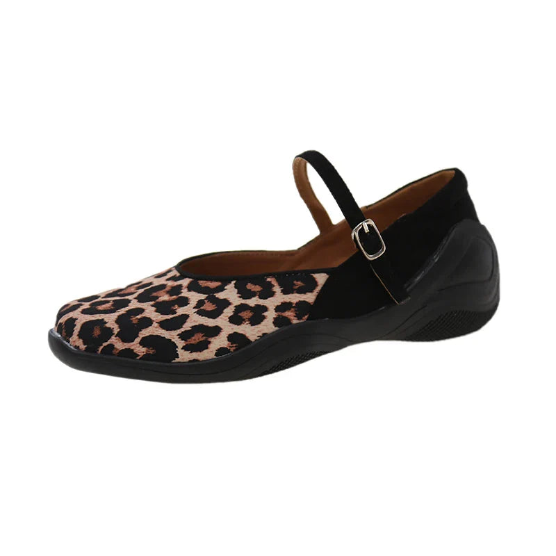 Leopard Internal Elevation Mary Jane Shoes Comfrot Shallow Shoes Casaul Sport Footwear