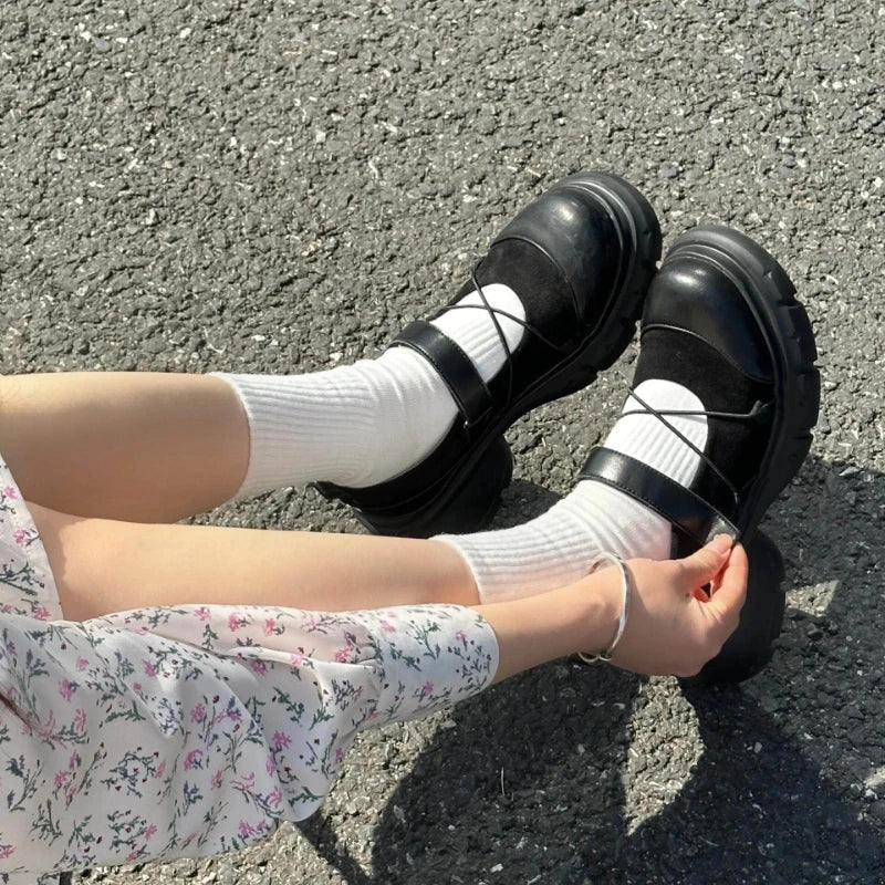 Shallow Sport Mary Jane Shoes Concise Outdoor Pumps 2026 Thick Bottom Shoes