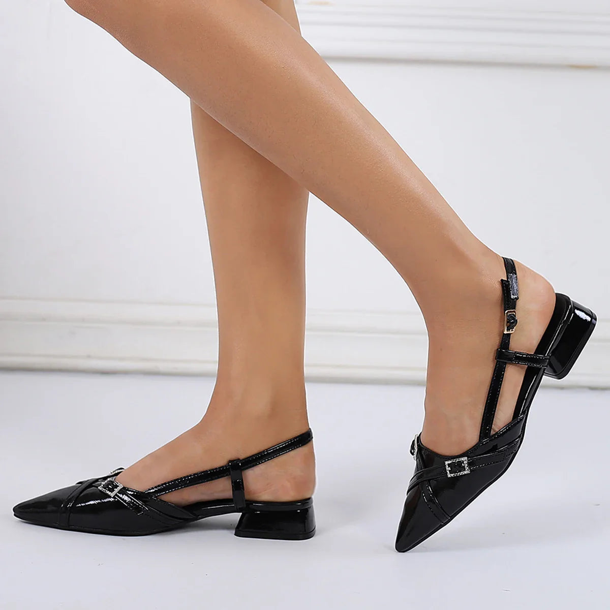 Pointed Toe Slingback Pumps Shoes