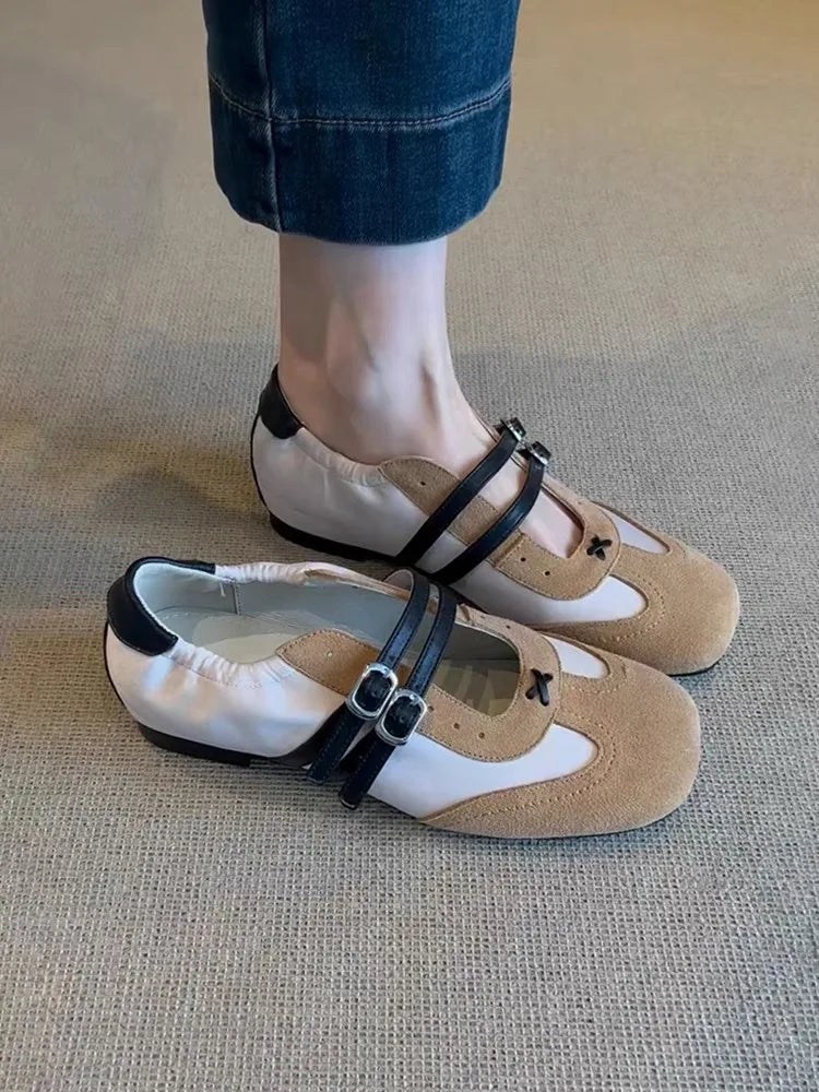 Flats Sports Shoes Sneakers Casual Shallow Loafers Shoes Walking Ballet Trend Sneakers