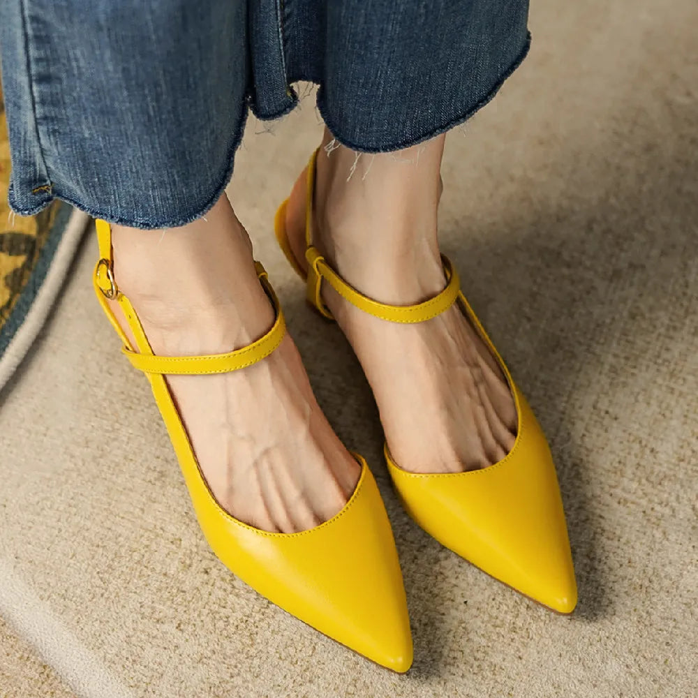 genuine leather thin high heel pointed toe ankle strap pumps elegant evening dress sandals shoes