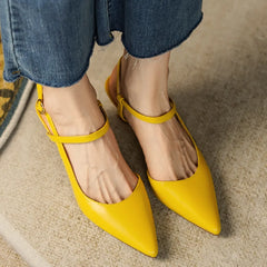 genuine leather thin high heel pointed toe ankle strap pumps elegant evening dress sandals shoes