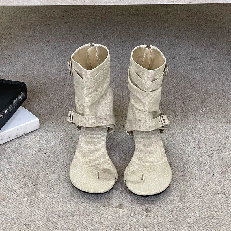 Low Heel Footwear Open Toe Sandals Boots