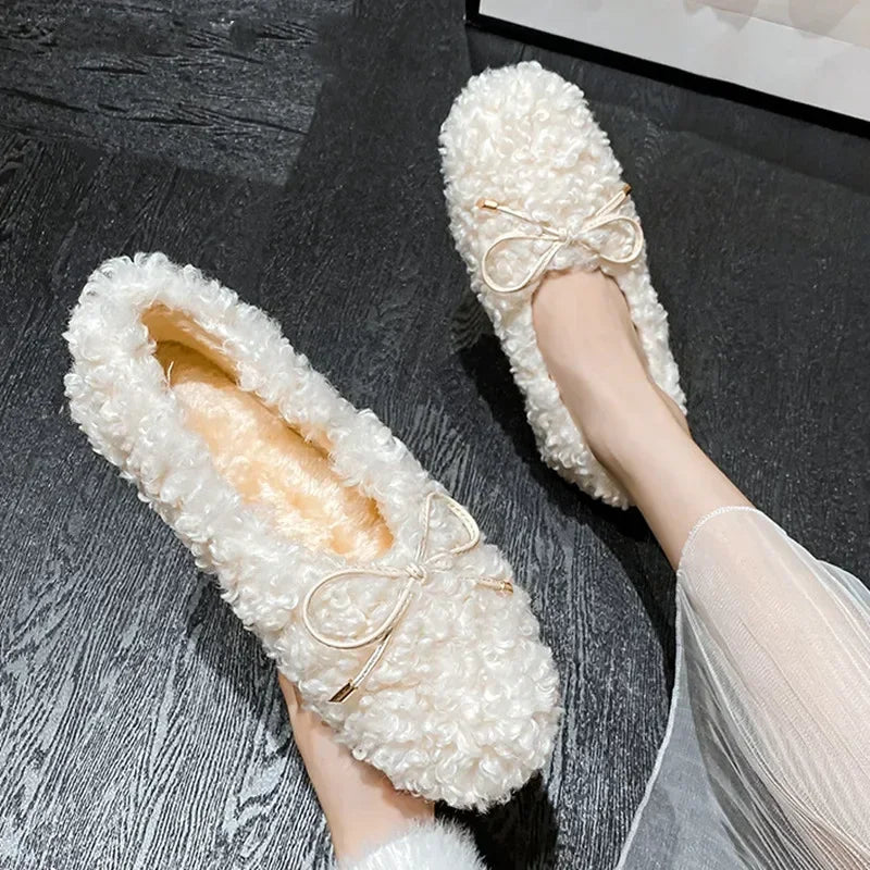 Plush Warm Flat Shoes