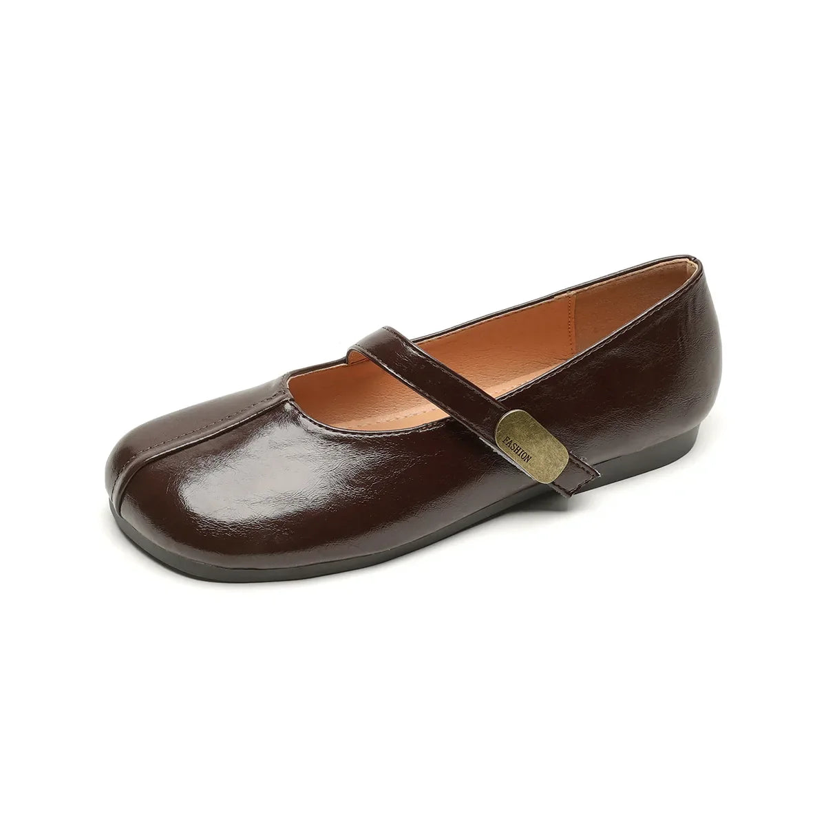 Retro Belt Strap Mary Janes Woman Lolita Flats Shoes Square Toe Cozy Slip On Loafers Solid Pu Leather Mocasines De Mujer