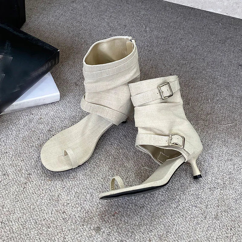 Low Heel Footwear Open Toe Sandals Boots
