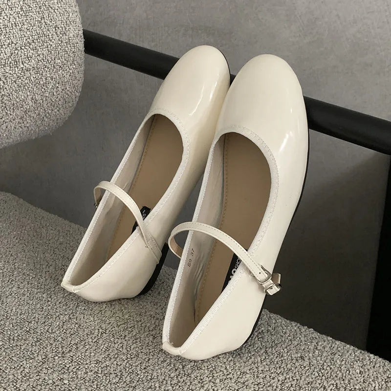 Footwear Shallow Flats With Shoes Round Toe Buckle Strap Flats Mary Janes Lolita Shoes