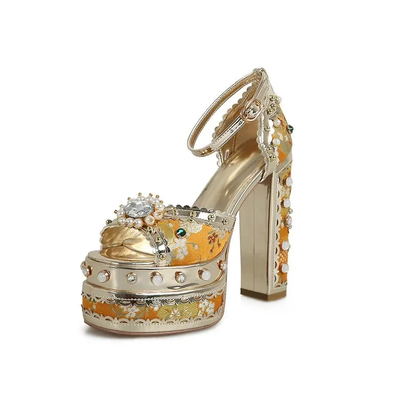 European and American Thick High Heels
