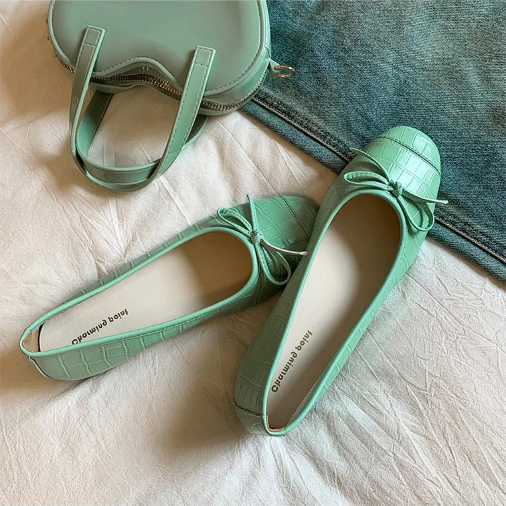 and ballet flat shoes bow and comfortable work shoes work shoes single shoes flats