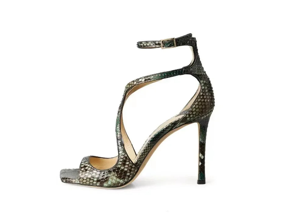 High-quality Hollow Slim High Heel Fish Mouth Sandals