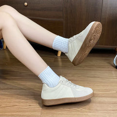 shoes lace-up outdoor walking shoes sneakers comfortable flat shoes